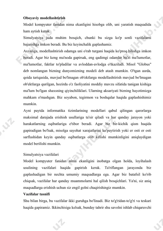 iq qondiradi?" agar u to'g'ridan-to'g'ri deb nomlangan bo'lsa, unda bunday vazifalar ishlab chiqaruvchi baribir qabul qilingan bo'lsa, nima bo'lishini ko'rsatadi. shuni ta'kidlash kerakki, har qanday to'g'ridan-to'g'ri formulada manba ma'lumotlariga ega va aniq shartlarni qo'yadi. og'zaki model shuningdek, informatika fanlari turlari haqida gapirish kerak. birinchisini ko'rib chiqing: og'zaki. ushbu modellashtirish usuli sizga ideal yoki mavhum savollar bilan ishlash imkonini beradi. shuni ta'kidlash kerakki, fan bo'yicha ular matematik va axborotning ikkita asosiy turi hisoblanadi. vaqtinchalik og'zaki juda keng tarqalgan bo'lsa-da, lekin ishlatilgan. uning ostida barcha vazifalar, maqsadlar va boshqalar tomonidan harflar va tegishli takliflar yordamida tasvirlangan. bunday modellar odatiy holga kiritilishi mumkin badiiy asar, tuzilgan protokol, har qanday qoidalar, ma'lumotlar, mavzu, hodisalar, hodisalar va boshqalar. matematik model matematik model informatika bo'yicha asosiy turlardan biri hisoblanadi. u hali ham algoritmik deb nomlanadi. shuni ta'kidlash kerakki, matematik va axborot turlari o'rtasida iloji boricha chegaradosh. bu allaqachon ilgari aytilgan. agar siz murakkab atamalarni ko'rsatmasangiz va …
