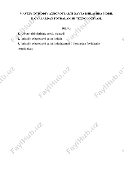 mobil ilovalar — DOCX