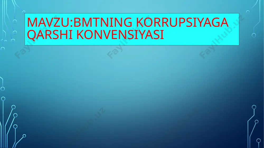 oralarni ko‘rish maqsadida “ommaviy mansabdor shaxs” sifatida, ishtirokchi davlatning ichki qonunchiligida belgilangan tartibda va ushbu ishtirokchi davlatning huquqiy tartibga solishning tegishli sohasida qo‘llaniladigan tartibda biron ommaviy vazifani bajarayotgan yoki biron ommaviy xizmatni ko‘rsatayotgan har qanday shaxs bo‘lishi mumkin; b) “xorijiy ommaviy mansabdor shaxs” deganda xorijiy davlatning qonunchilik, ijroiya, ma’muriy yoki sud organida biron lavozimni egallab turgan har qanday tayinlanadigan yoki saylanadigan shaxs va xorijiy davlat uchun, shu jumladan ommaviy muassasa yoki ommaviy korxona uchun biron ommaviy vazifani bajaradigan shaxs ko‘zda tutiladi; c) “ommaviy xalqaro tashkilotning mansabdor shaxsi” deganda xalqaro fuqaro xizmatchisi yoki bunday tashkilot tomonidan uning nomidan ish yuritish vakolati berilgan har qanday shaxs nazarda tutiladi; d) “mol-mulk” deganda har qanday moddiy yoki nomoddiy, ko‘chmas va ko‘char aktivlar, buyumlar yoki huquqlar orqali ifodalangan aktivlar hamda bunday aktivlarga mulkiy huquqni yoxud ularga bo‘lgan qiziqishni isbotlaydigan yuridik hujjatlar yoinki dalolatnomalar kabi har qanday aktivlar tushuniladi; e) “jinoiy daromadlar” deganda biron jinoyatni sodir …