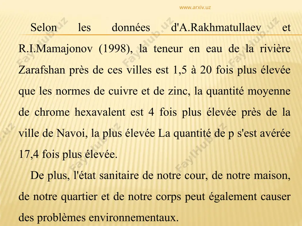 ur cette raison, le problème de dessalement des eaux fortement minéralisées des collecteurs de fossés dans les zones à agriculture développée est l'une des tâches majeures auxquelles sont confrontés les hydroméliorateurs. www.arxiv.uz www.arxiv.uz l'élimination du problème écologique est directement liée à la troisième tendance, l'informatisation. aujourd'hui, l'impératif de sauver des vies humaines impose de passer d'un développement agronéolithique et industriel à une stratégie non traditionnelle de développement social. cette stratégie est liée à la production et à la diffusion de nouvelles informations. en conséquence, un nouvel ordre social est créé, que l'économiste f. mashlup appelle la "société informationnelle". lorsqu'on pense à la tendance de l'informatisation, on suppose non seulement que le besoin d'information augmente, mais aussi que l'importance de l'information dans le développement de la société augmente. en fait, l'information devient plus précieuse que d'autres bénédictions et valeurs. la tendance à l'informatisation, l'émergence des nouvelles technologies de l'information augmentent la …