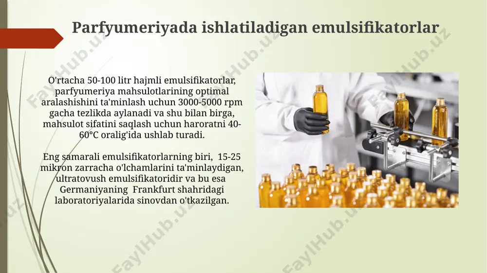 parfyumeriyada qo’llaniladigan emulsiyalash uskunalarining hisobi - Page 5