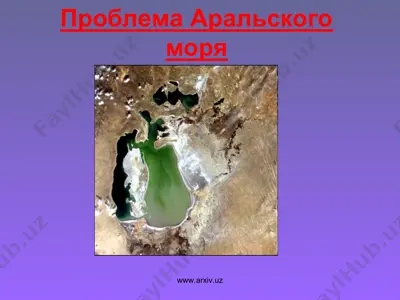 проблема аральского моря — PPT