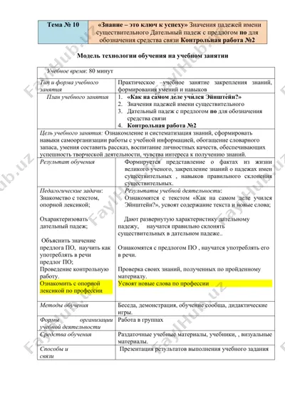 modellash usuli "znaniye - eto klyuch k uspekhu" — DOCX