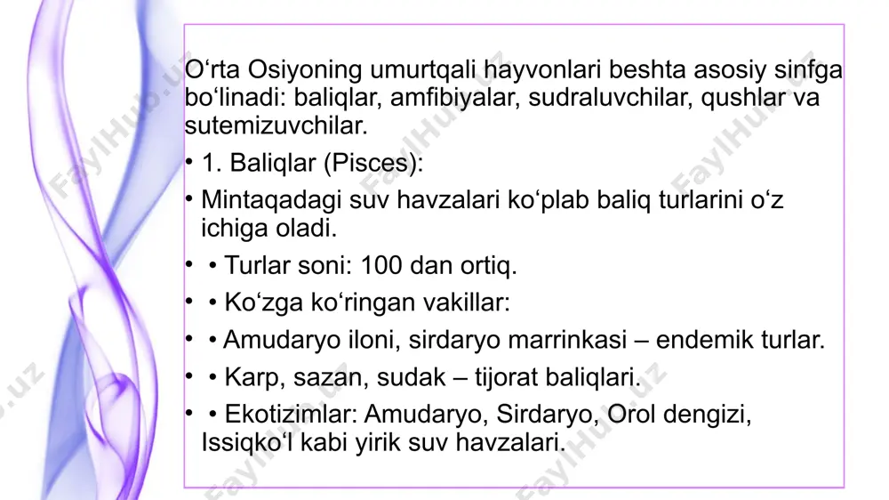 o‘rta osiyo mintaqasining umurtqali hayvonlari - Page 5