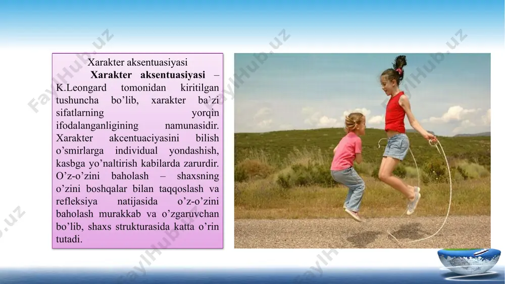 rbiyasi qiyin deb ataluvchi o’smirlar paydo bo’lishiga olib keladi. birinchi jihatni tahlil qilib ko’raylik, chunonchi, o’smirlik bosqichidagi o’g’il va qizlarda ilk «kattalik» hissi yuzaga keladi. bu yoshdagi o’smir munosabat uslubini o’zgartiradi, axloq mazmuni ham keskin o’zgaradi. kattalarning tashqi qiyofasi, yurish-turishi, ko’zga tashlanadigan ayrim tomonlari o’smir shu davrga tezroq yetish istagini uyg’otadi. modaga qiziqish, o’ziga aro berish, o’zgacha «madaniy» horqdiq chiqarish, mulzamat qilishga intilish kabilar. ular ko’pincha talablarga, katta yoshdagi kishilarga, televizor va kinolarda ko’rgandlariga taqlid qiladi. o’z tasavvurida nimani ommabop deb hisoblasa, xuddi shu narsani namuna tarzida qabul qiladi. o’smirda o’z-o’zini va o’zgalarni baholash mezoni ana shu tariqa yuzaga keladi. shuning uchun unda yangi his-tuyg’ular, orzu-umidlar, sevgi haqidagi kitob solish holatlari ko’zga tashlanadi. psixologiya fanida inson xulq-atvoridagi o’zgarish, goho chetga og’ish hodisasi ijtimoiy hayot bilan bog’liqligi haqida umumiy qonuniyat mavjud. jahon psixologlari olib borgan tadqiqotlar tarbiyasi qiyin o’smirlarning paydo bo’lishga ijtimoiy muhitdan tashqari pedagogik-psixoloik omillar ham sabab bo’lishini ko’rsatmoqda. o’smirlar …