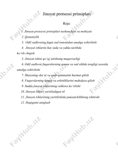 jinoyat protsessi prinsiplari — DOC