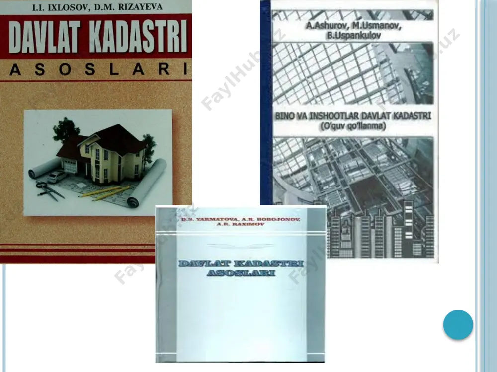 ganda; yer uchastkasining maydoni yoki chegara nuqtalari oʼzgarganda; koʼchmas mulk obʼektining manzilini belgilashda yoki oʼzgartirishda; koʼchmas mulk obʼektining toifasi oʼzgarganda; oʼz yer uchastkasida tegishli ruxsatnomalarni rasmiylashtirmasdan qurilgan bino va inshootlar mavjud boʼlganda. qurilishi tugallangan bino va inshootni foydalanishga qabul qilish dalolatnomasini rasmiylashtirish xizmati bo‘yicha davlat xizmatlari markazlari yoki yagona interaktiv davlat xizmatlari portali orqali qabul qilinadi va natijasi bo‘yicha dalolatnoma taqdim etiladi. dalolatnomani rasmiylashtirish umumiy muddati-10 kunni tashkil etadi. dalolatnoma rasmiylashtirish va ko‘chmas mulkka bo‘lgan huquqni ro‘yxatdan o‘tkazib reyestrdan ko‘chirma taqdim etish xizmatlari kompleks tarzda amalga oshiriladi. yer uchastkasiga boʼlgan huquqlarning bekor qilinishi uchun quyidagilar asos boʼladi: (oʼzbekiston respublikasi vazirlar mahkamasining 2018 yil 29 dekabrdagi 1060- son qarori 🔶 davlat hokimiyati organlarining yer uchastkasi davlat va jamoat ehtiyojlari uchun yoki yer qonunchiligining buzilishi munosabati bilan olib qoʼyilishi yoxud yer uchastkasiga boʼlgan huquqni unda joylashgan bino va inshootlar boshqa shaxsga oʼtishi munosabati bilan qayta rasmiylashtirish toʼgʼrisidagi qarori; 🔶 vakolatli organning yuridik …