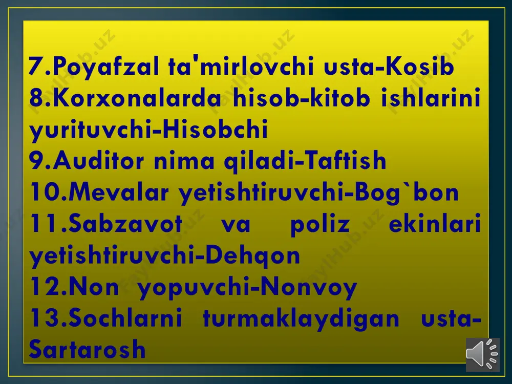 "kasblarni bilasizmi?" trening mashg'uloti - Page 5