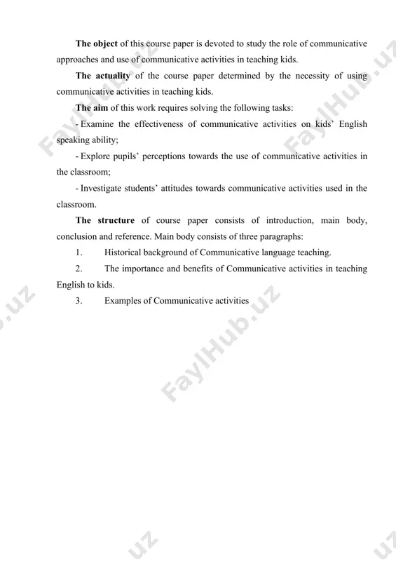 inence nationally and internationally to what came to be referred to as the communicative approach, or simply communicative language teaching. (the terms notional-functional approach and functional approach also sometimes used. ) [4, 43p.] although the movement began as a largely british innovation, focusing on alternative conceptions of a syllabus, since the mid-1970s the scope of communicative language teaching has expanded. both american and british proponents now see it as an approach (and not a method) that aims to make communicative competence the goal of language teaching and develop procedures for the teaching of the four language skills that acknowledge the interdependence of language and communication. communicative language teaching means little more than an integration of grammatical and functional teaching. littlewood states, "one of the most characteristic features of communicative language teaching is that it pays systematic attention to functional as well as structural aspects of language. [5, 50p.] another theorist …