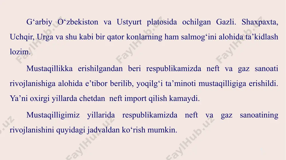 neft va gazkondensat qazib chiqarishning rivojlanishi va hozirgi holati - Page 5