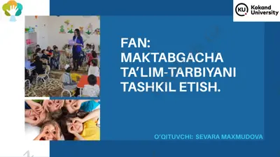 maktabgacha ta'lim va tarbiyaning davlat standarti — PPTX