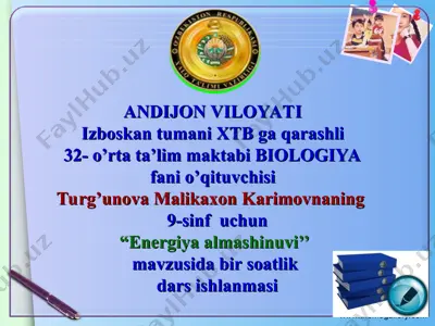 darsning texnologik xaritasi — PPT