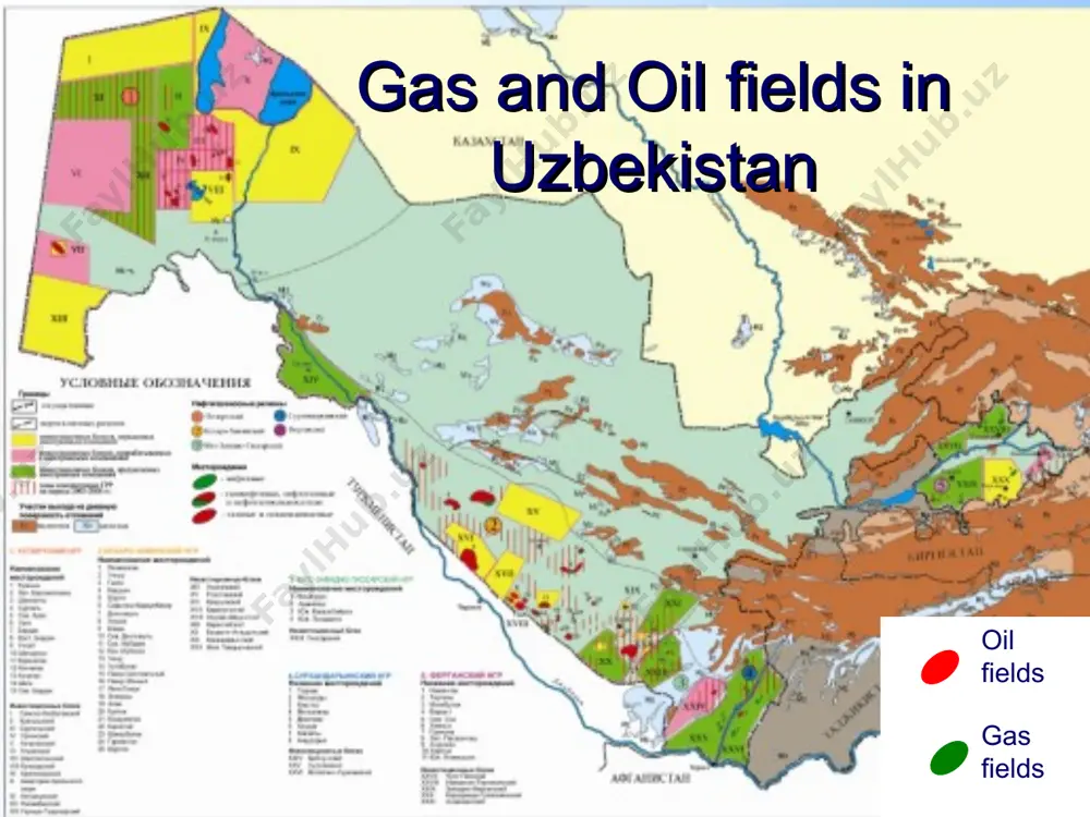 % to 20%; gas condensate - from 32% to 20%; natural gas from - 58% to 30%. excise-duty decreased in january 2007: gasoline -from 45% to 28%; diesel - from 40% to 25%; kerosene - from 20% to 8%. investment effectiveness and dynamics at nhc “uzbekneftegaz” cdm prospects in uzbekistan (oil & gas) cdm national body founded at ministry of economics of uzbekistan in december 2006; number of pins related to gas flaring at oil fields and reduction of gas loses during transportation were developed and registered; there is big potential in decreasing energy consumption within oil and gas production and transportation; pins for 5 more projects are at preparation stage today. gas flaring in uzbekistan satellite photo (world bank) uzbekistan gas flaring estimated from dmsp data thank you for your attention technology transfer agency, uzbekistan oil and gas development in uzbekistan: options and prospects