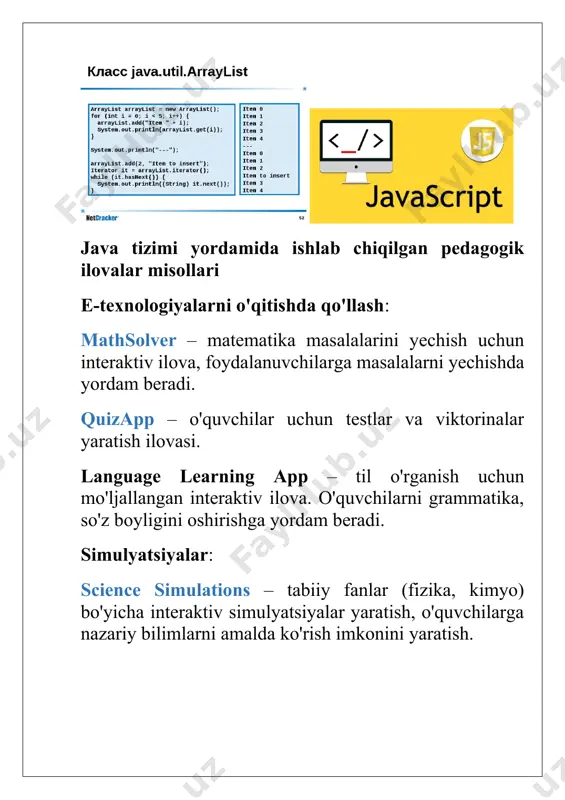 java tizimi orqali pedagogik ilovalar yaratish texnologiyasi - Page 5