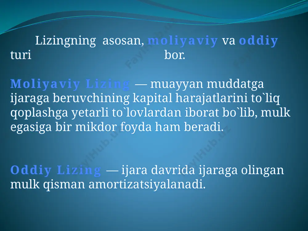 lizing moliyalashtirish manbai sifatida - Page 5