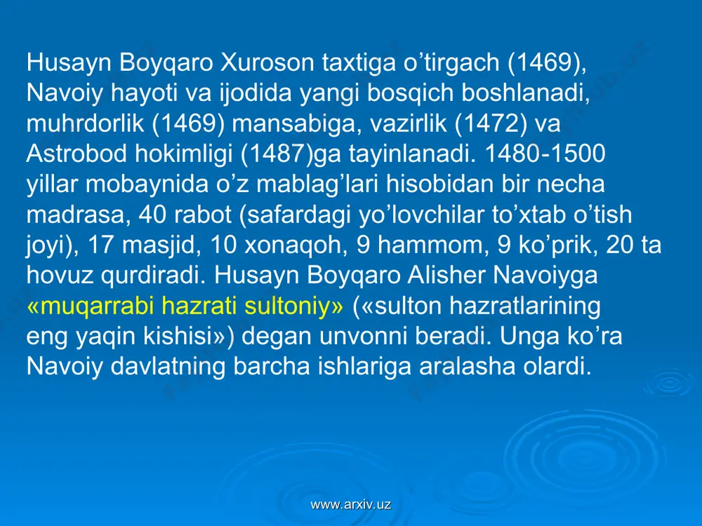 alisher navoiy hayoti va ijodi mavzusida 1 soatlik multimedia - Page 4