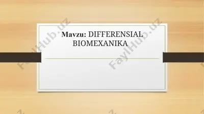differensial biomexanika — PPTX