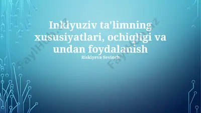inklyuziv ta'lim — PPTX