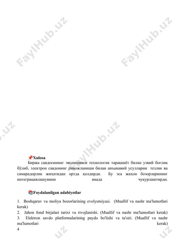 birja savdosi shakllarining evolyutsiyasi - Page 5