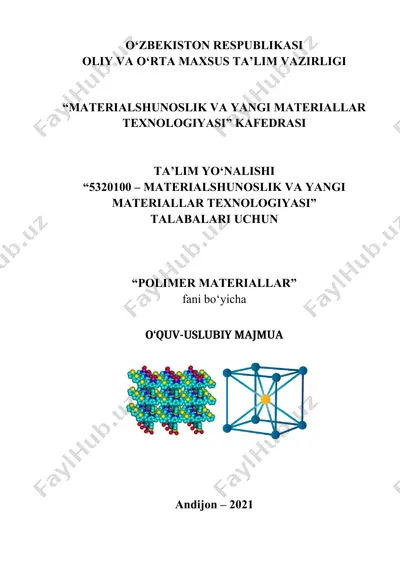 polimer materiallar — DOCX