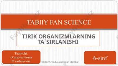 tabiiy fan science — PPT
