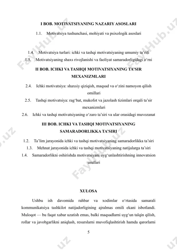 ga tayanib tushuntirilishi va muntazam “feedback” ishonch kapitalini to‘playdi. ochiqlik “hamma narsani tarqatish” emas, balki to‘liq va kontekstli axborotni to‘g‘ri kanalda, o‘z vaqtida va aniq mezonlar bilan ulashishdir. rahbarning so‘zi bilan amali uyg‘un bo‘lsa, hatto ommabop bo‘lmagan qarorlar ham qabul qilinadi. og‘zaki va yozma muloqot metodlari bir-birini to‘ldirishi kerak. uchrashuvlarda maqsadga yo‘naltirilgan struktura, signposting va savol-javob intizomi samaradorlikni oshiradi; yozma xulosa, egalar, muddat va mezonlarni aniq belgilash mas’uliyatni mustahkamlaydi. konfliktlarda muammoni shaxsdan ajratish, manfaatlarga e’tibor qaratish, “men-iboralari” va aniq protokollar kelishuvni tezlashtiradi. rag‘bat va fikr-mulohaza almashish mexanizmlari esa muloqotni doimiy o‘rganish sikliga aylantiradi: tan olish vaqtida, aniq va kontekstli beriladi; “feedback” hurmatli, faktga tayangan va kelgusi harakatga ulangan bo‘ladi. zamonaviy texnologiyalar to‘g‘ri me’yor bilan qo‘llanganda muloqotni soddalashtiradi. “bitta haqiqat manbai”ga ulangan bilim bazasi, loyiha boshqaruvi tizimlari, videomuloqot va avtotranskript vositalari shaffoflikni oshiradi, lekin axborot shovqinini kamaytirish uchun kanal strategiyasi, yozma standartlar va bildirishnoma siyosati doimiy ravishda nazorat qilinishi lozim. inklyuzivlik …