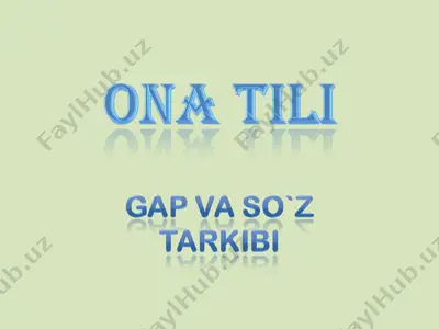 ona tili. 3-sinf — PPT