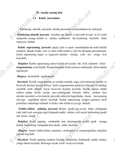 kulok jaroxatlari — DOCX