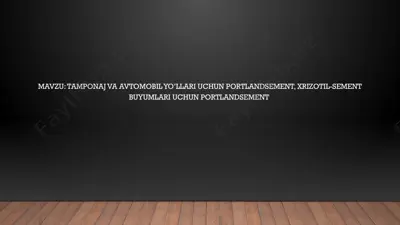 portlandsement — PPTX