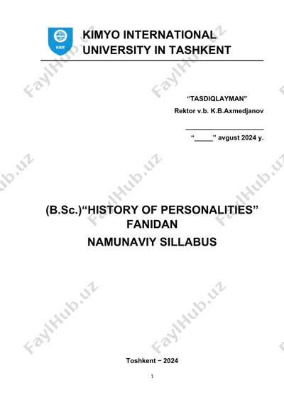 namunaviy sillabus "history of personalities" — DOCX