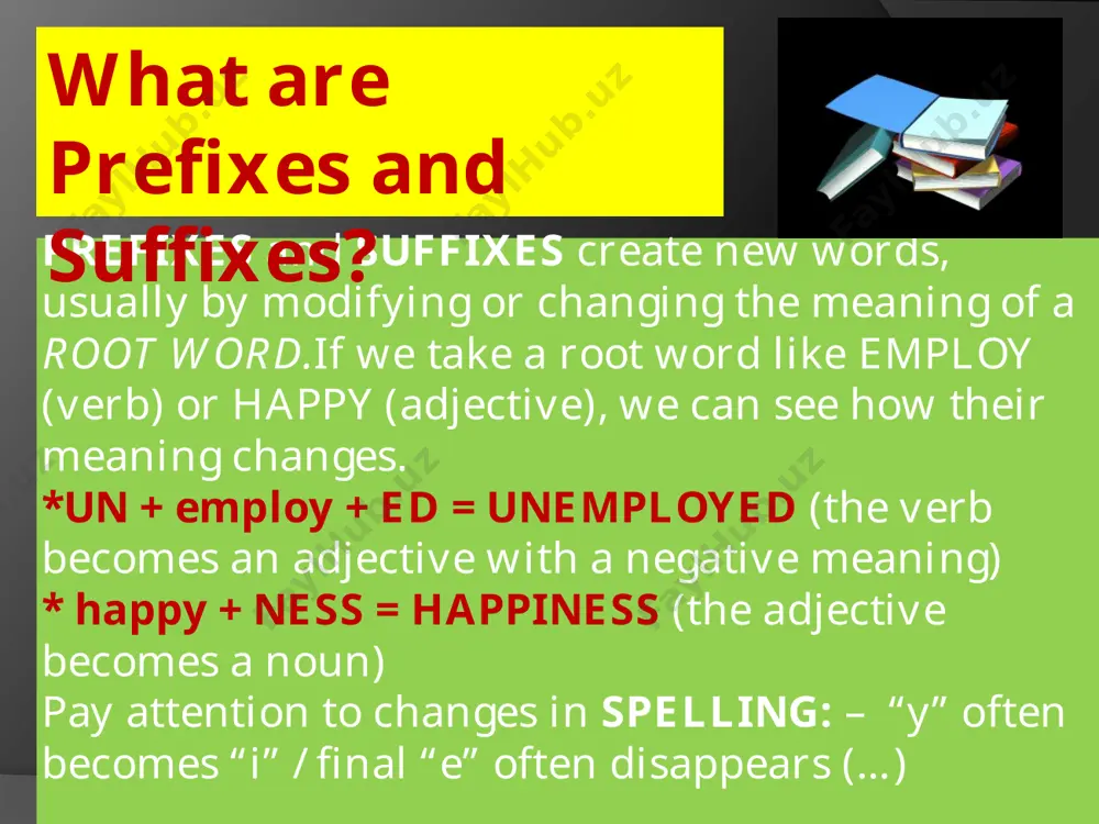 bs: put the words in brackets in the appropriate form (use a prefixes or a suffixes): he was acting in a very ..………….. way. (child) she looked …………… she started to cry. (happy) he passed his exam. he was …………… for the second time. (succeed) the team that he supported were able to win the ……………….. (champion) i couldn't find any ..………… in his theory. (weak) childish unhappy successful championship weakness add a prefix and/or suffix to the words below and put them in the correct sentence. in brackets you'll find some information on the parts of speech to use. probable communicate agree curious anger health responsible fame help like careful conclude a) the lights are green, but nobody is moving. he is so……. (adjective) b) don't you know that saying " killed the cat?" (noun) c) i think you should drive more . you're scaring me. …….(adverb) d) she …