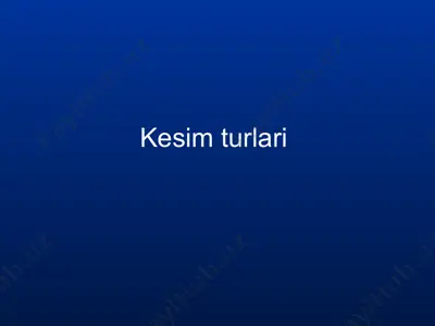 kesim turlari — PPT