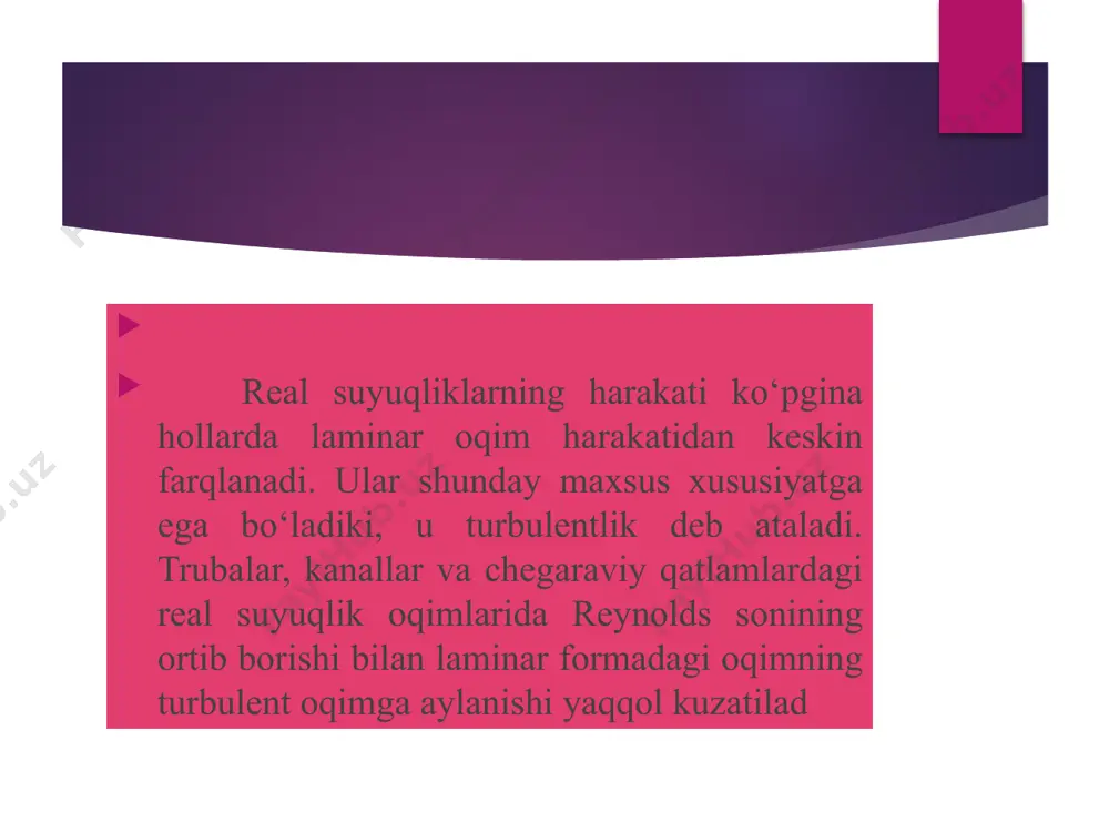 real suyuqliklarning harakati va turbulentlik - Page 3