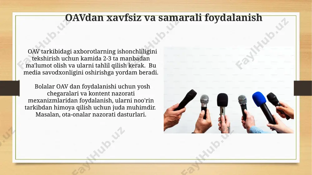 media savodxonligini oshirishga doir taqdimot - Page 5