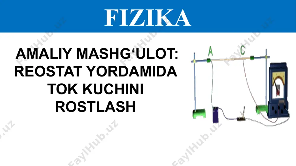**reostat yordamida tok kuchini rostlash** - Page 4