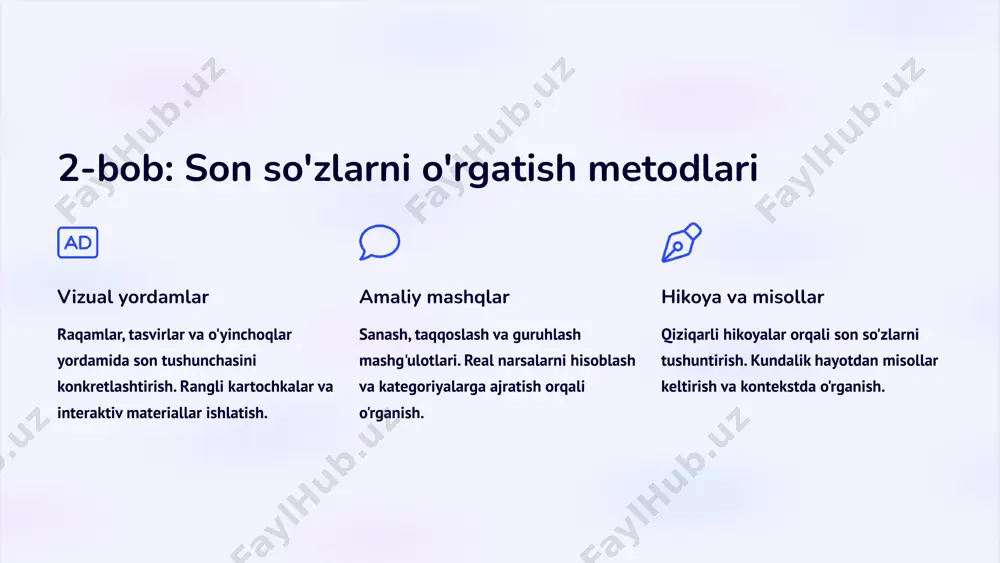 boshlang‘ich sinfda son so‘z turkumini o‘rganish uslubiyati - Page 5