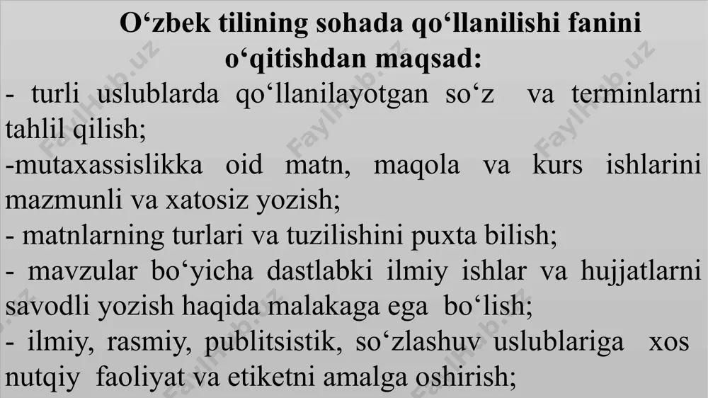 o‘zbek tilining sohalarda qo‘llanishi - Page 5