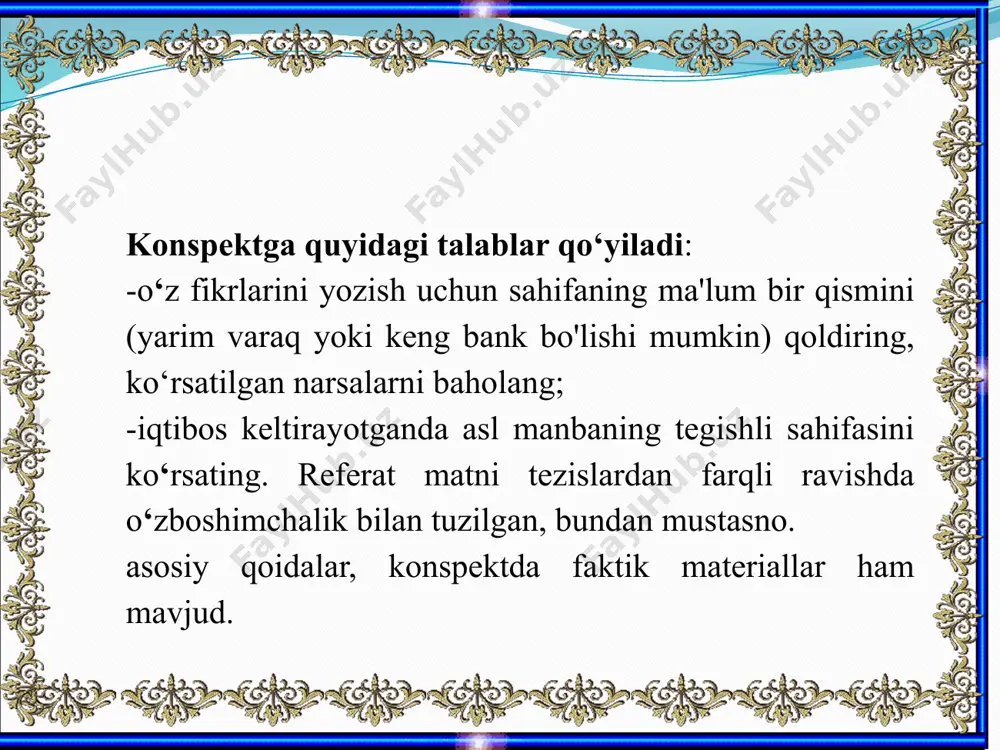 konspekt. konspekt turlari, xos xususiyatlari - Page 4