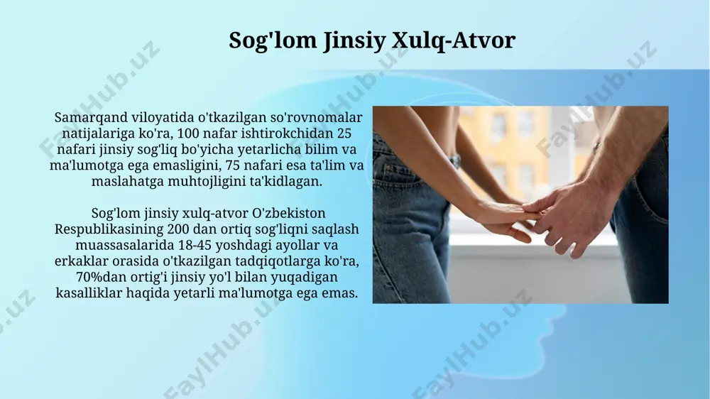 atida yoshlar orasida xabardorlikning pastligini ko'rsatdi. e'tiboringiz uchun rahmat @taqdimot_robot image2.jpg image3.jpg image4.jpg image5.jpg image6.jpg image7.jpg image8.jpg image9.jpg image1.png