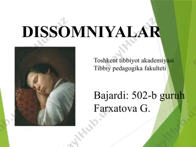 dissomniyalar — PPTX