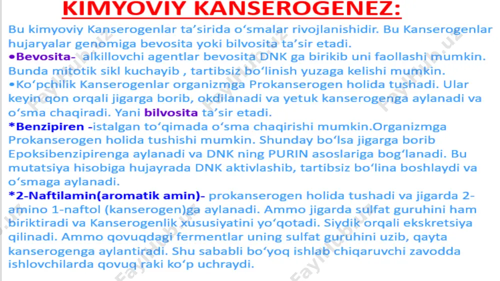kanserogen agentlar va ularning hujayralar bilan o’zaro ta’siri. o’sma immuniteti - Page 4