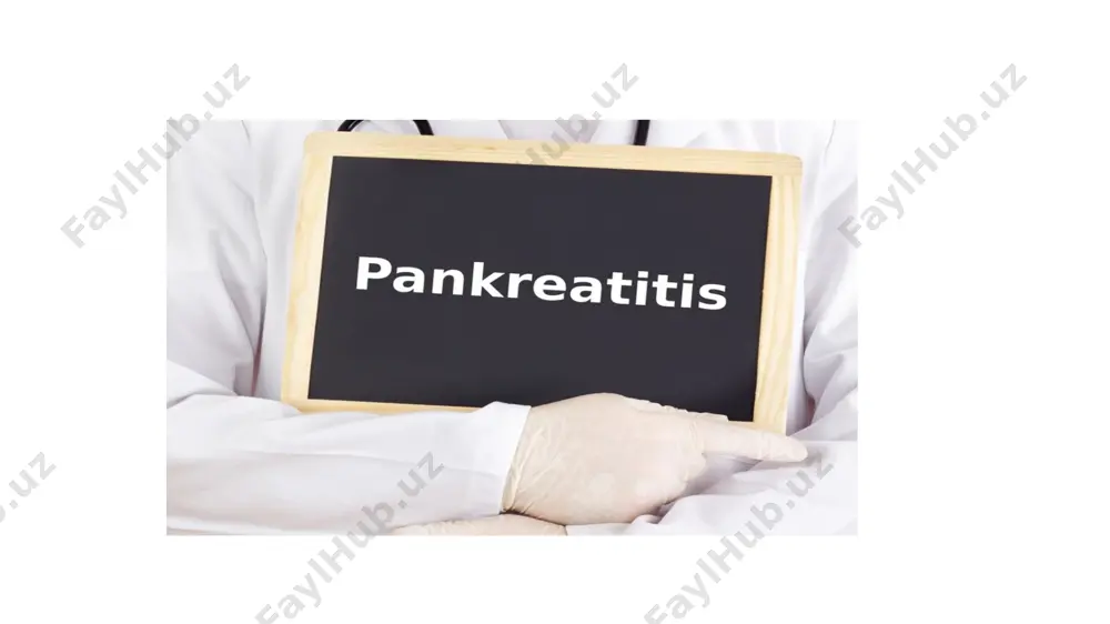 kazilgan o‘tkir pankreatit (10% holatlarda kuzatiladi). nasliy moyillik (surunkali pankreatit bilan kasallangan bemorlarda hla al, b8, b27, cw1 tizimining antigenlari aniqlanadi). idiopatik surunkali pankreatit - kasallikning faqat 60—80%da etio- logiyasi aniqlanadi, qolgan holatlarda kasallik noma’lum etiologiyali deb ataladi. patogenez. surunkali pankreatitda asosiy patogenetik mexanizm bo‘lib, o‘z fermentlar (tripsinogen, xemotripsinogen, proelastaza, fosfolipaza a) faolligining oshishi natijasida bez to'qimasining zararlanishi (slush, koagulyatsion nekroz, bez to‘qimasining fibrozi) hisoblanadi. atsinar hujayralaming o‘limi va me’da osti bezi sekretor yol lining obstruksiyasi natijasida 12 b.i. pankreatik fermentlar ajralishi susayadi. natijada, me’da osti bezining tashqi sekretor yetishmovchiligi kelib chiqadi. langerxans orolchasining zararlanishi natijasida uning endokrin fao- liyati buziladi: glyukagon yetishmasligi (gipoglikemik sindrom) va insu­lin yetishmasligi (qandli diabet) kelib chiqadi. yevropa mamlakatlarida qabul qilingan (marsel—rim, 1988) tasnif- ga ko‘ra quyidagi klinik shakllari farqlanadi: surunkali kalsifikatsiyalangan pankreatit — kasallikning ko‘p uchraydigan shakli bo‘lib, ko‘proq alkogol etiologiyali bo‘ladi. me’da osti bezi- ning notekis zararlanishi va kalsifikatsiyasi, bez yollarida toshlar hosil …