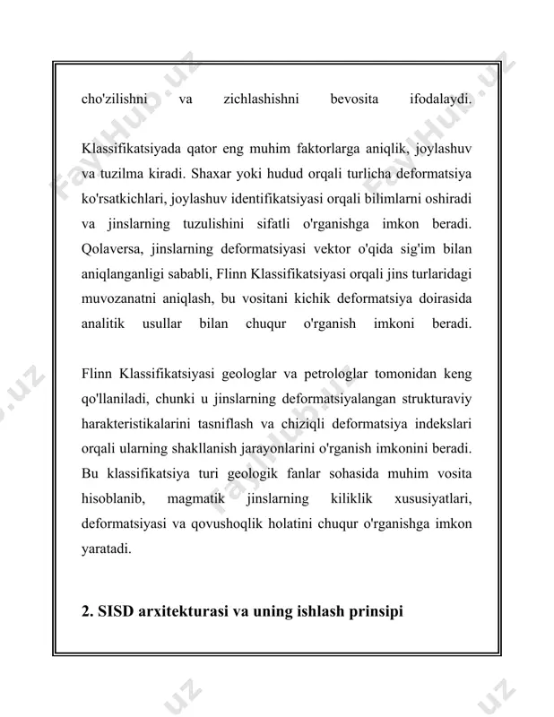 (oson bashorat qilish):** sisd tizimlari odatda deterministik xarakterga ega, ya'ni berilgan kirish holatlarida chiqish natijalarini aniq bashorat qilish osonroq bo'ladi. buni ayniqsa real vaqt tizimlarida ishlatishda foydali. 3. **katta dasturiy va apparat bazasi:** ko'plab dasturiy ta'minotlar sisd arxitekturasiga moslashgan, chunki bu tizim klassik va keng tarqalgan foydalanilgan. bu esa endi ishlab chiqilgan tizimlar uchun dasturiy ta'minotlarni yaratishda ko'p urinishlardan qochishga yordam beradi. 4. **quvvat sarfining pastligi:** sisd tizimlarining yana bir foydali jihati shundaki, ular odatda parallel tizimlarga nisbatan kamroq quvvat sarflaydi. bu esa energiya tejash talab qilinadigan ilovalar uchun muhim jihat hisoblanishi mumkin. **kamchiliklari:** 1. **cheklangan ishlash samaradorligi:** sisd tizimlari bir vaqtning o'zida faqat bitta ko'rsatma va ma'lumot oqimini qayta ishlay olgani sababli, ular ko'pincha parallel tizimlar bilan taqqoslaganda ishlash samaradorligi cheklangan bo'ladi. bu esa masshtabli hisob-kitob ilovalari uchun muammo tug'dirishi mumkin. 2. **shkala (scale) muammolari:** innovatsion texnologiyalar tez rivojlanayotgan bo'lsa-da, sisd tizimlari katta miqdorda ma'lumotlarni qayta ishlashda qiyinchiliklarga duch …