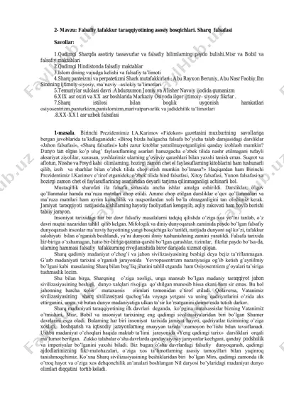falsafiy tafakkur tarixi — PDF