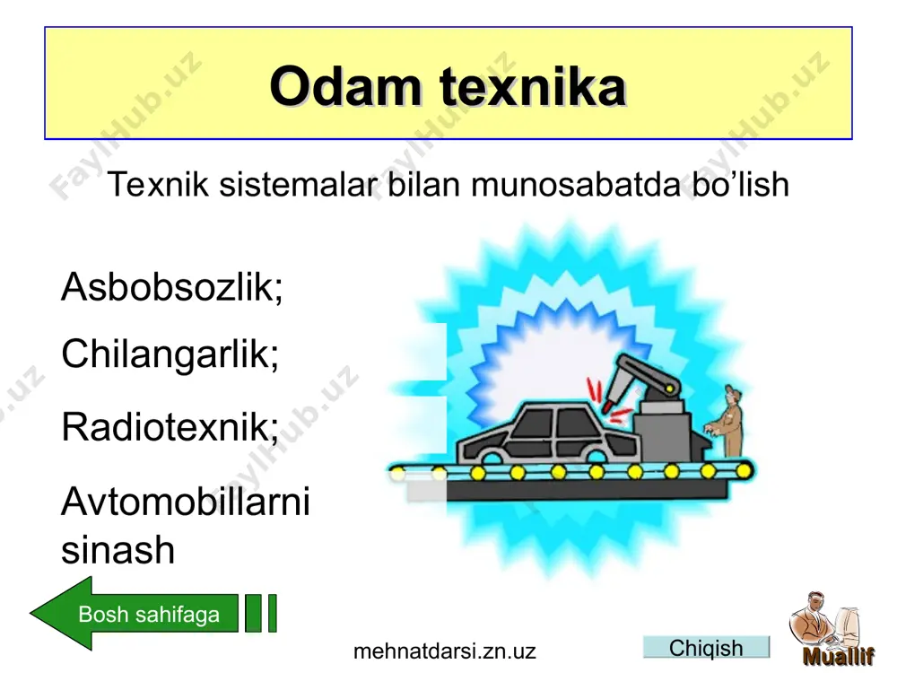 qituvchi; shifokor; psixolog chiqish mehnatdarsi.zn.uz muallif tarbiyachi maktabgacha ta’lim muassasalarida tarbiyachi qaysi fanlarni chuqur o’rganish zarur: adabiyot, ona tili, tarix bosh sahifaga bo’limga chiqish mehnatdarsi.zn.uz muallif o’qituvchi maktabda o’quvchilarga ta’lim beruvchi qaysi fanlarni chuqur o’rganish zarur: adabiyot, ona tili, tarix bosh sahifaga bo’limga chiqish mehnatdarsi.zn.uz muallif shifokor bemorlarni tuzatuvchi qaysi fanlarni chuqur o’rganish zarur: adabiyot, ona tili, tarix bosh sahifaga bo’limga chiqish mehnatdarsi.zn.uz muallif psixolog insonlarning ruhiy jihatlarini o’rganuvchi qaysi fanlarni chuqur o’rganish zarur: adabiyot, ona tili, tarix bosh sahifaga bo’limga chiqish mehnatdarsi.zn.uz muallif odam belgili tizim belgi tizimi bilan munosabatda bo’lish talab etiladigan mehnat faoliyati bosh sahifaga kassir; hisobchi; dasturlovchi; ish yurituvchi chiqish mehnatdarsi.zn.uz muallif kassir naqd pul mablag’larini qabul qiluvchi, tarqatuvchi - g’aznachi qaysi fanlarni chuqur o’rganish zarur: matematika, iqtisod, informatika bosh sahifaga bo’limga chiqish mehnatdarsi.zn.uz muallif hisobchi tashkilot yoki korxonaning moliyaviy operatsiyalarini amalga oshiruvchi qaysi fanlarni chuqur o’rganish zarur: matematika, iqtisod, informatika bosh sahifaga bo’limga chiqish mehnatdarsi.zn.uz …