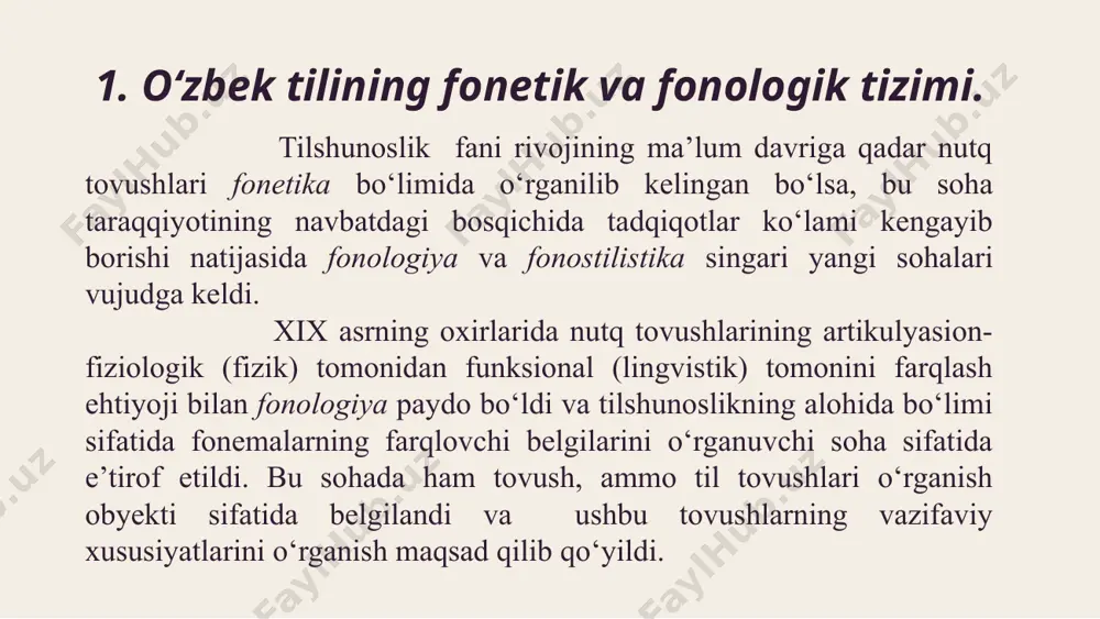 ing nafaqat turli uslublaridan, ayni paytda, emotsional-ekspressiv vositalaridan foydalanishiga ham to‘g‘ri keladi. ana shunday vositalardan biri fonetik vositalar bo‘lib hisoblanadi. shu ma’noda tovushlar stilistika uchun bitmas-tuganmas manbadir. noverbal vositalar tizimida tembr, delimitatsiya, pauza, ohang, ritm singari fonetik jarayonlar kommunikativ aktda uslubni hosil qiluvchi va farqlovchi muhim belgilar sifatida namoyon bo‘ladi va matnda leksik-grammatik vositalar bilan uyg‘unlikda o‘zining stilistik imkoniyatlarini yuzaga chiqaradi. bu belgilar nutq jarayonida fonetik vositalar ishtirokining o‘ziga xos manerasini yuzaga keltiradiki, ular ayrim manbalarda «fonetik uslublar», «talaffuz uslublari» deb yuritilgan va ular yana o‘z navbatida, yuqori, neytral, so‘zlashuv uslublariga ajratilgan fonetik uslublar aslida talaffuz uslublarining o‘zidir. noverbal vositalar tizimida tembr, delimitatsiya, pauza, ohang, ritm singari fonetik jarayonlar kommunikativ aktda uslubni hosil qiluvchi va farqlovchi muhim belgilar sifatida namoyon bo‘ladi va matnda leksik-grammatik vositalar bilan uyg‘unlikda o‘zining stilistik imkoniyatlarini yuzaga chiqaradi. bu belgilar nutq jarayonida fonetik vositalar ishtirokining o‘ziga xos manerasini yuzaga keltiradiki, ular ayrim manbalarda «fonetik uslublar», «talaffuz …