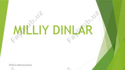 milliy dinlar — PPTX