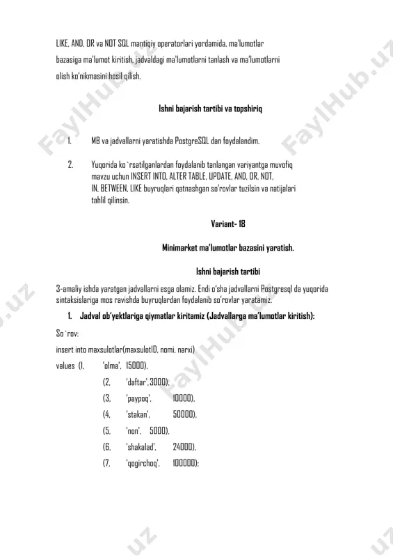 ma'lumotlar bazasi fanidan amaliy ish - Page 5