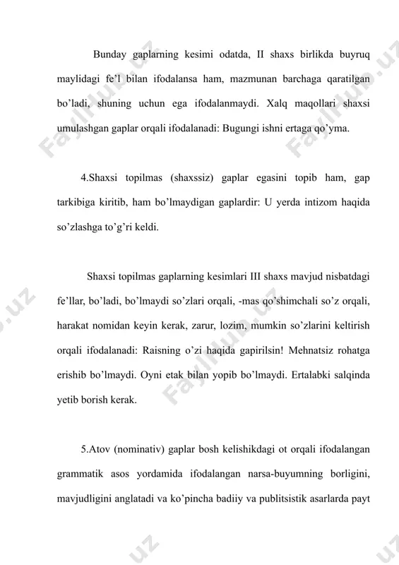 bir bosh bo`lakli gaplar haqida taqdimot - Page 5