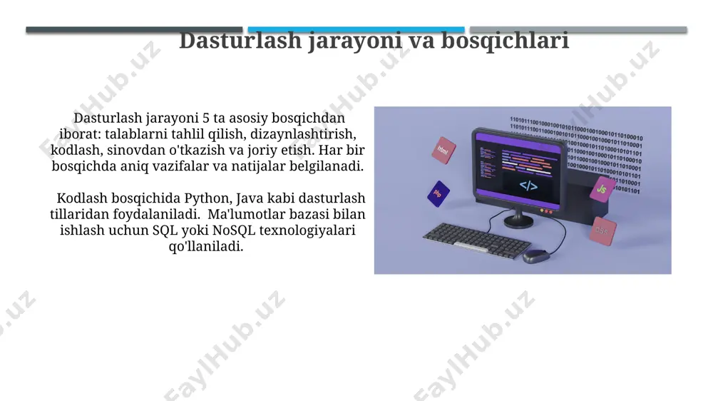 shdan himoya qiladi va foydalanuvchilarning harakatlarini audit qiladi. tizim, 99,9% ish vaqti bilan yuqori darajadagi mavjudlikni ta'minlash uchun, redundansiya va avtomatik tiklash mexanizmlarini o'z ichiga oladi, shu bilan birga ddos hujumlaridan himoya qilish ham ta'minlanadi. dasturlash tili va texnologiyalari tanlovi savdoni tizimi uchun ma'lumotlar bazasi sifatida postgresqlni tanlash, uning yuqori ishlash ko'rsatkichlari (5000 dan ortiq bir vaqtda ulangan foydalanuvchini qo'llab-quvvatlash imkoniyati) va kengaytiriluvchanligi tufayli maqsadga muvofiqdir. api yaratishda restful arxitekturasi va node.js platformadan foydalanish, tezkor rivojlanish va o'rtacha 1000 ta so'rovni soniyasiga qayta ishlash imkonini beradi. tizimning asosiy funksiyalari va vazifalari tizim 500 dan ortiq mahsulot nomini o'z ichiga olgan, real vaqt rejimida inventarizatsiya nazoratini amalga oshiradi va avtomatik buyurtma berishni ta'minlaydi. avtomatlashtirilgan hisobot tizimi oylik, choraklik va yillik moliyaviy hisobotlarni avtomatik ravishda generatsiya qiladi va kamida 15 turdagi ko'rsatkichlarni taqdim etadi. foydalanuvchi interfeysi dizayni rang sxemasi va tipografiyasi foydalanuvchilarning koʻzlarini chalgʻitmasdan, maʼlumotlarni oson oʻqish va tushunishni taʼminlash uchun ergonomik …